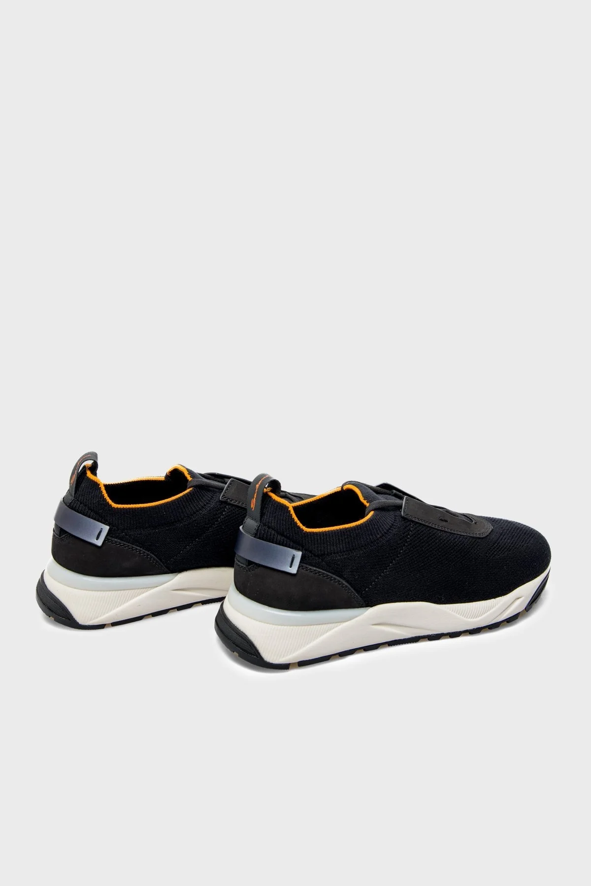 Santoni Streç Nubuk Sneaker Erkek Ayakkabı MBIO21601BINNHDWN01 SİYAH - 4