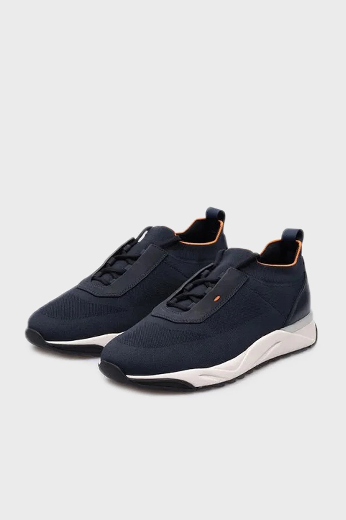 Santoni Streç Örgü Sneaker Erkek Ayakkabı MBIO21601BINNHODU61 LACİVERT - 2