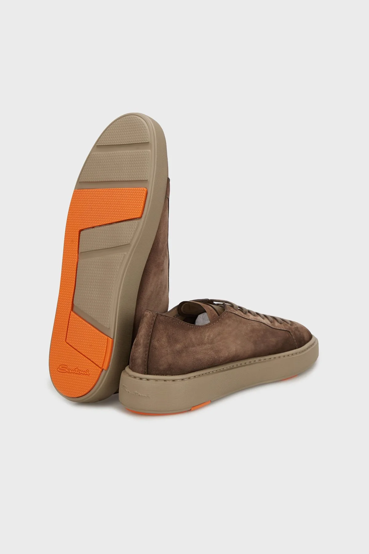 Santoni Süet Bağcıklı Casual Erkek Ayakkabı MBCD21571TARCAOLE81 VİZON - 4