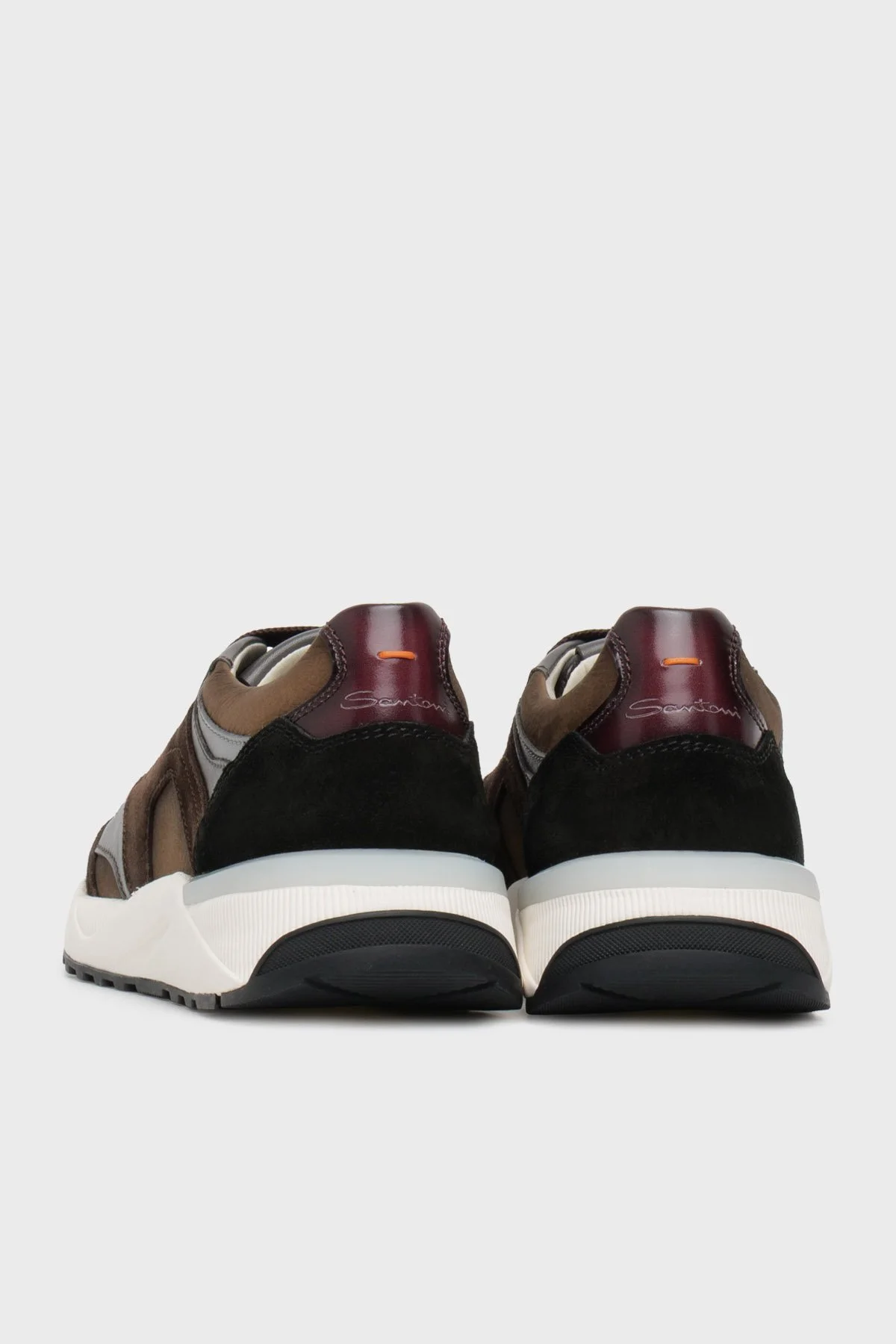 Santoni Süet Deri Logolu Sneakaer Erkek Ayakkabı MBIM22112BINGFUIM50 KAHVE - 4