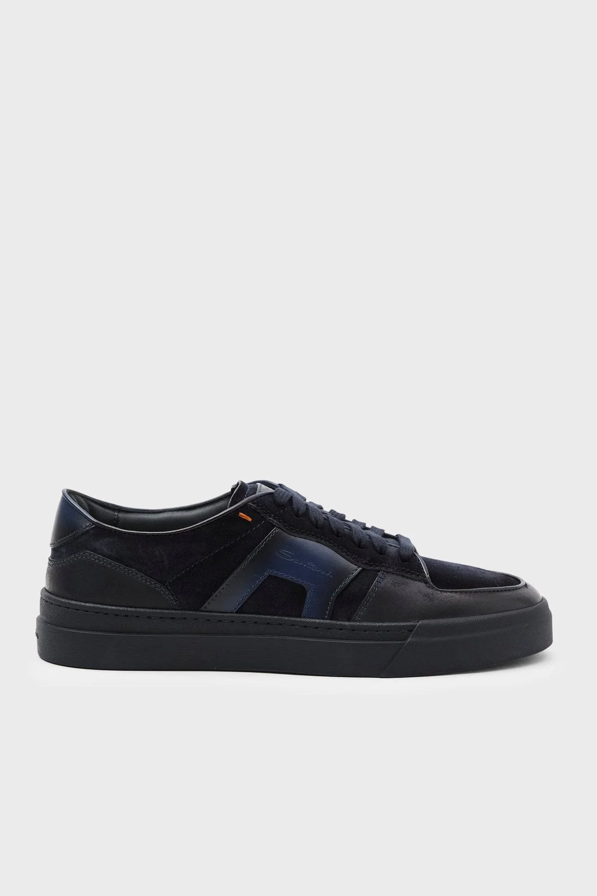 Santoni Süet Deri Sneaker Erkek Ayakkabı MBGT22221OCNTGEUU60 Lacivert - 1
