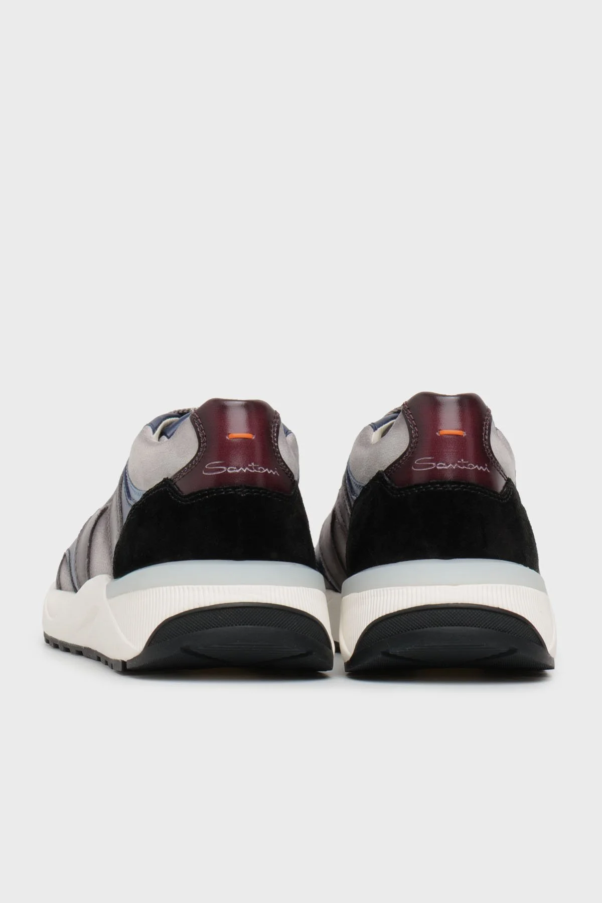 Santoni Süet Deri Sneaker Erkek Ayakkabı MBIM22112BINGXUBG20 GRİ-LACİVERT - 3