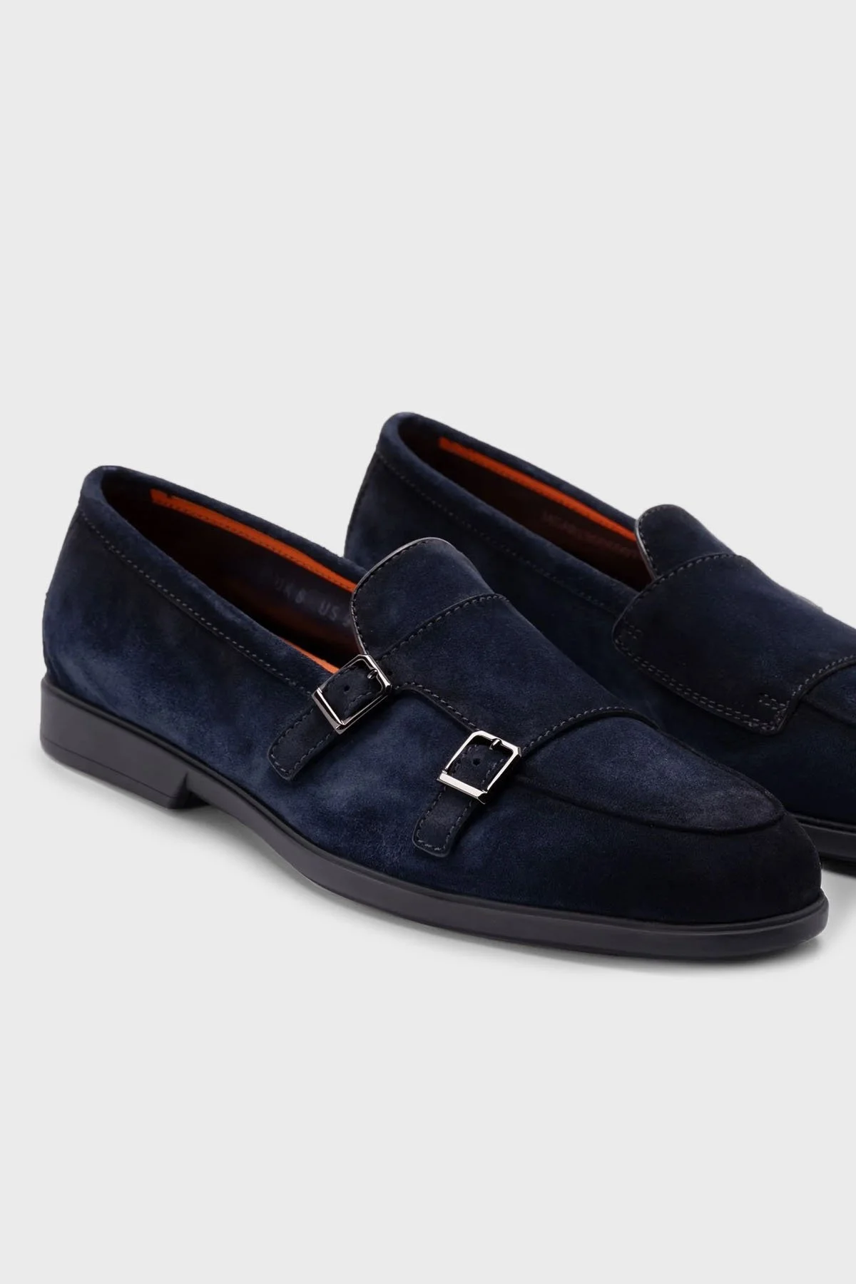 Santoni Süet Kemerli Loafer Erkek Ayakkabı MGAR19006OOTSEAAU60 LACİVERT - 7