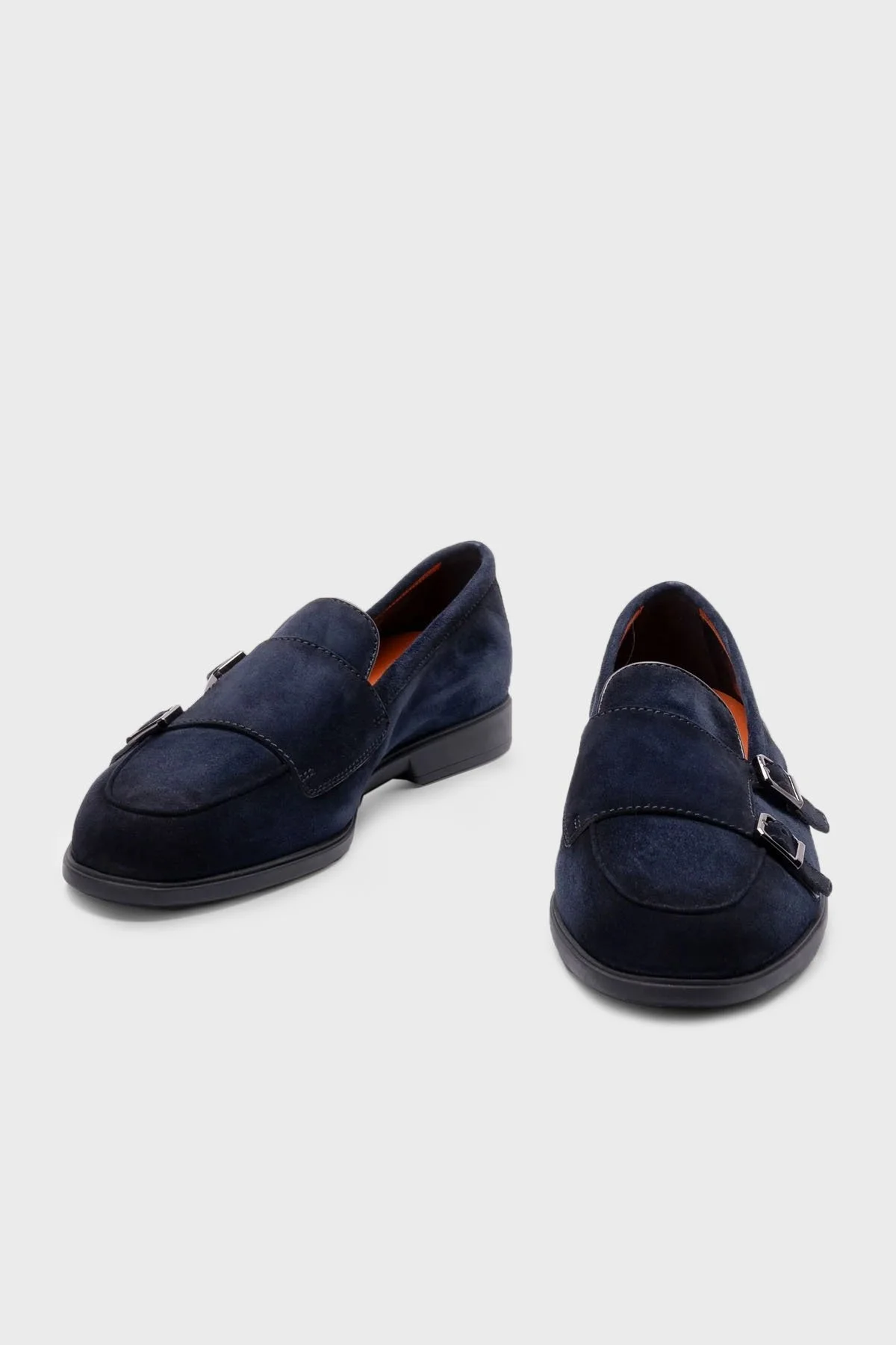 Santoni Süet Kemerli Loafer Erkek Ayakkabı MGAR19006OOTSEAAU60 LACİVERT - 8