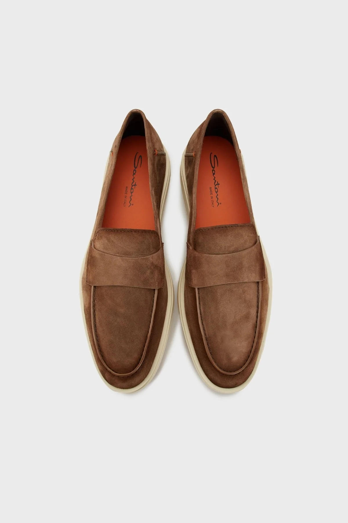 Santoni Süet Loafer Erkek Ayakkabı MGDT19051TICSEAAM21 KAHVE - 9