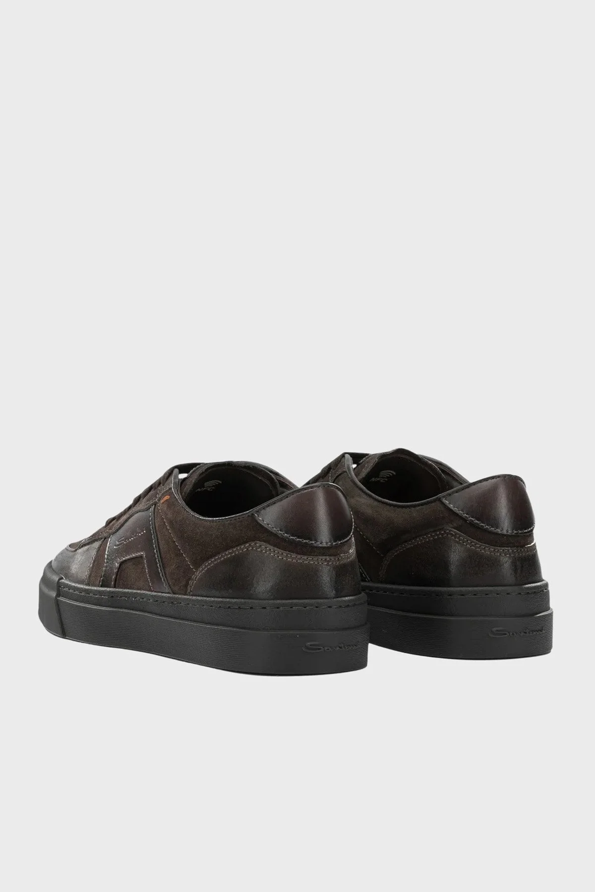 Santoni Süet Sneaker Erkek Ayakkabı MBGT22221SMOTGEUT50 Kahve - 4