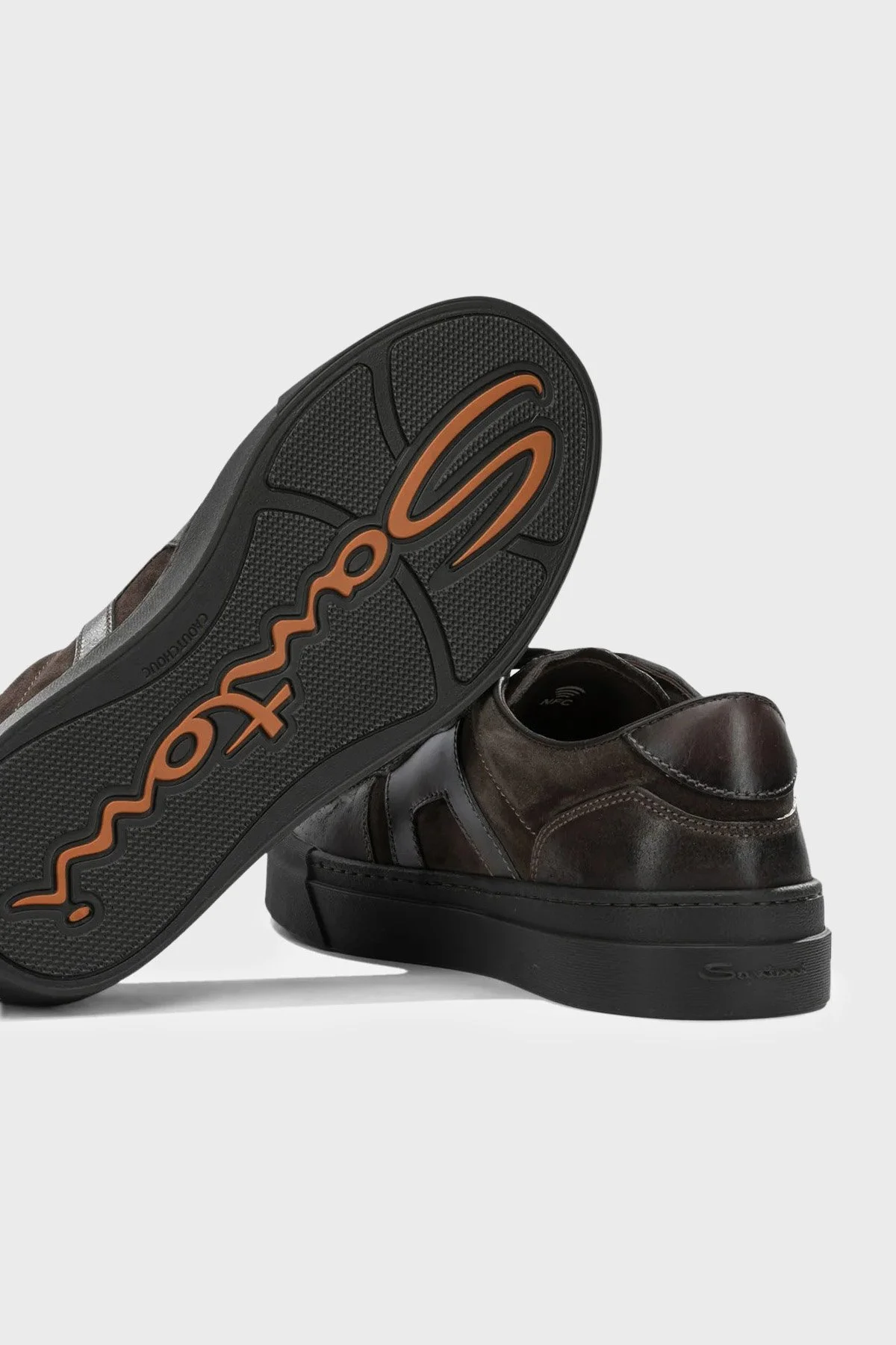 Santoni Süet Sneaker Erkek Ayakkabı MBGT22221SMOTGEUT50 Kahve - 5