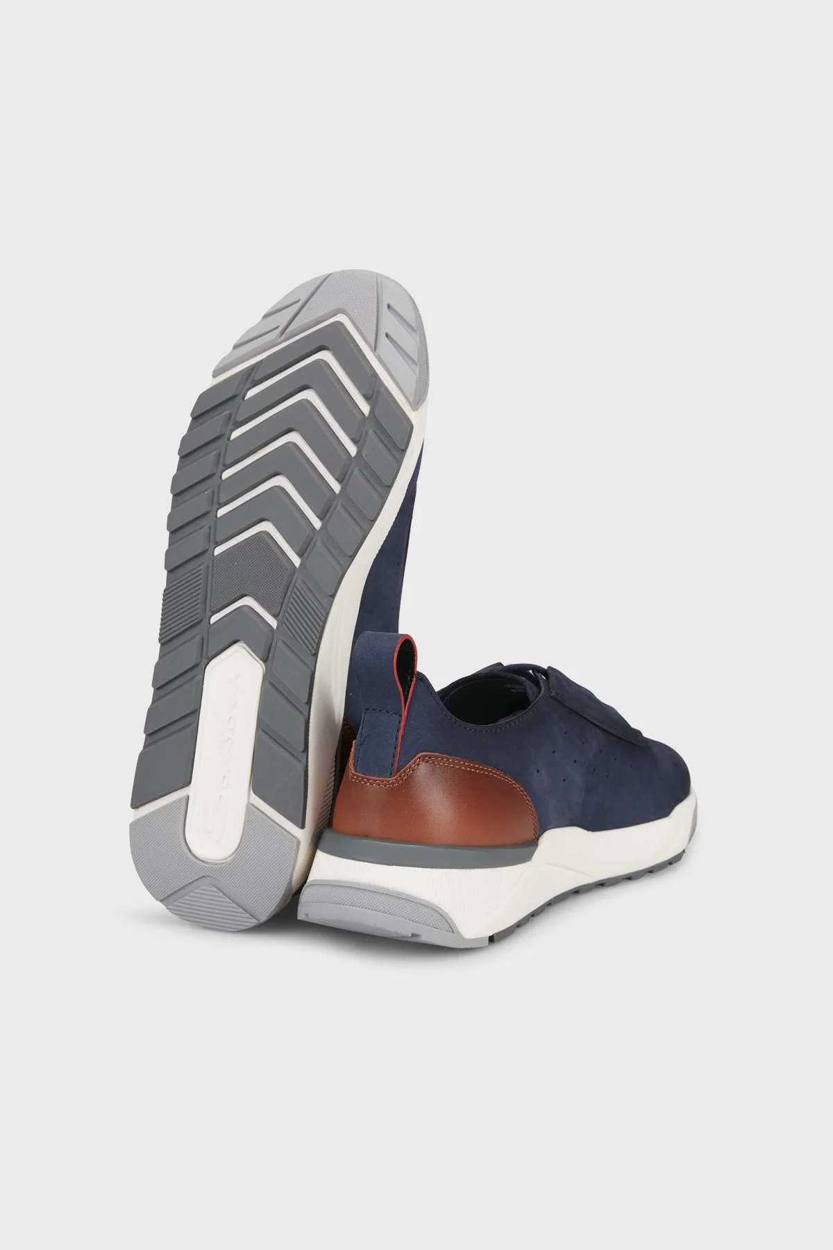 Santoni Süet Sneaker Erkek Ayakkabı MBIM22032BGRTOPQU59 LACİVERT - 4