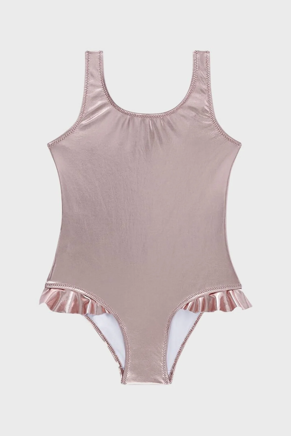 Slipstop Abbey Fırfırlı Kalın Askılı Kolay Kuruyan Uv Korumalı Kız Çocuk Mayo SM2313000717 PUDRA - 1