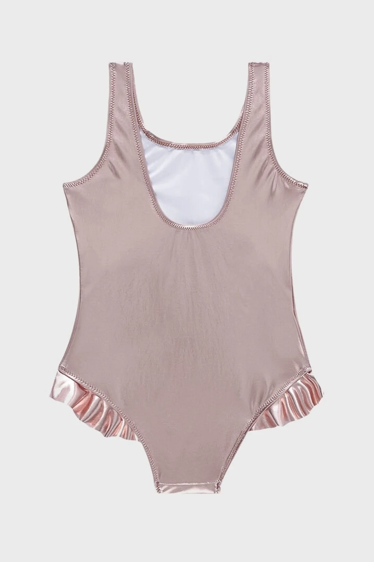 Slipstop Abbey Fırfırlı Kalın Askılı Kolay Kuruyan Uv Korumalı Kız Çocuk Mayo SM2313000717 PUDRA - 2