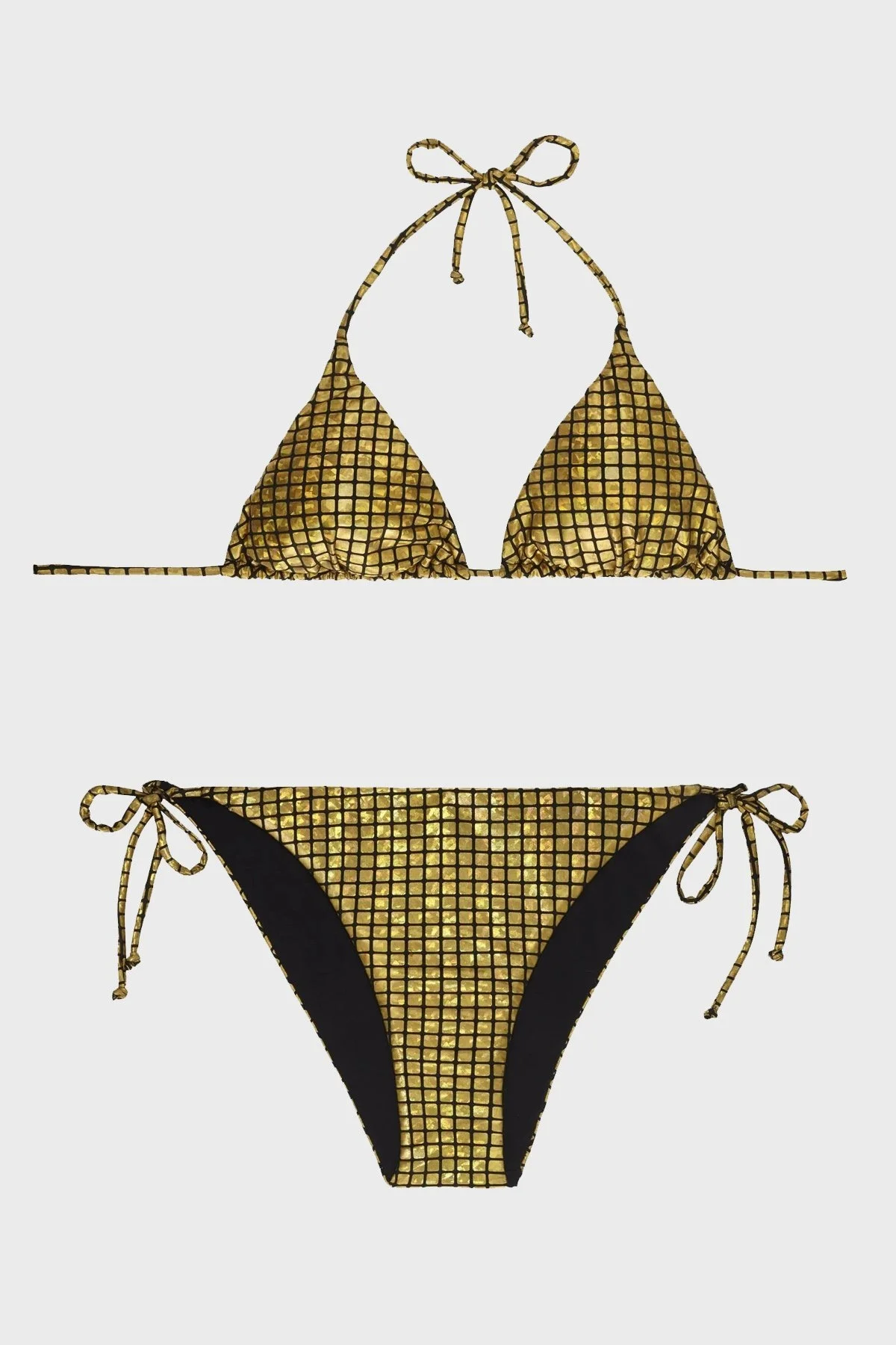 Slipstop Paris Kolay Kuruyan Uv Korumalı Desenli Bayan Bikini SB2343000306 GOLD-SİYAH - 1