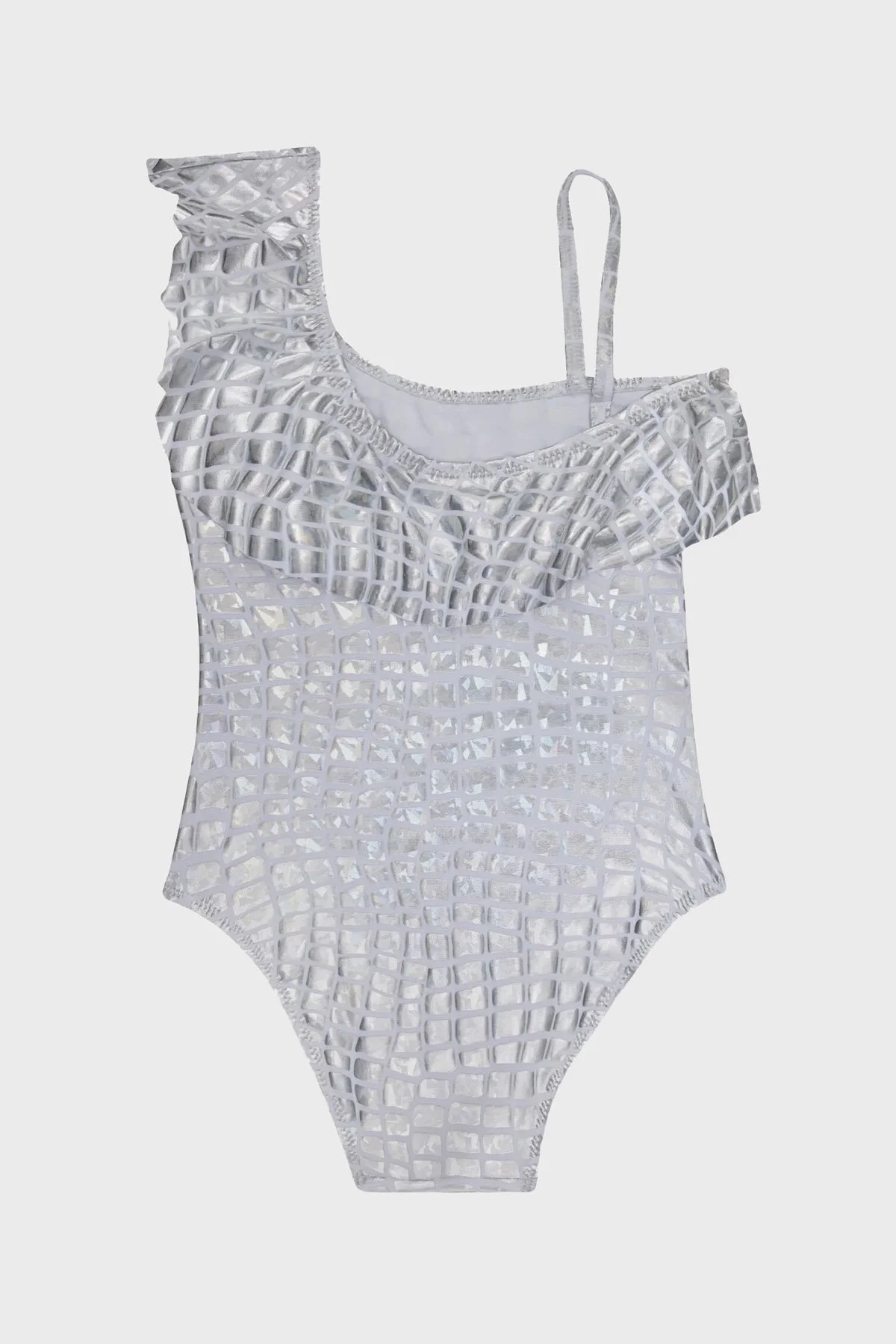 Slipstop Silver Tek Askılı Kolay Kuruyan Uv Korumalı Parlak Kız Çocuk Mayo SM2313000615 SILVER - 1