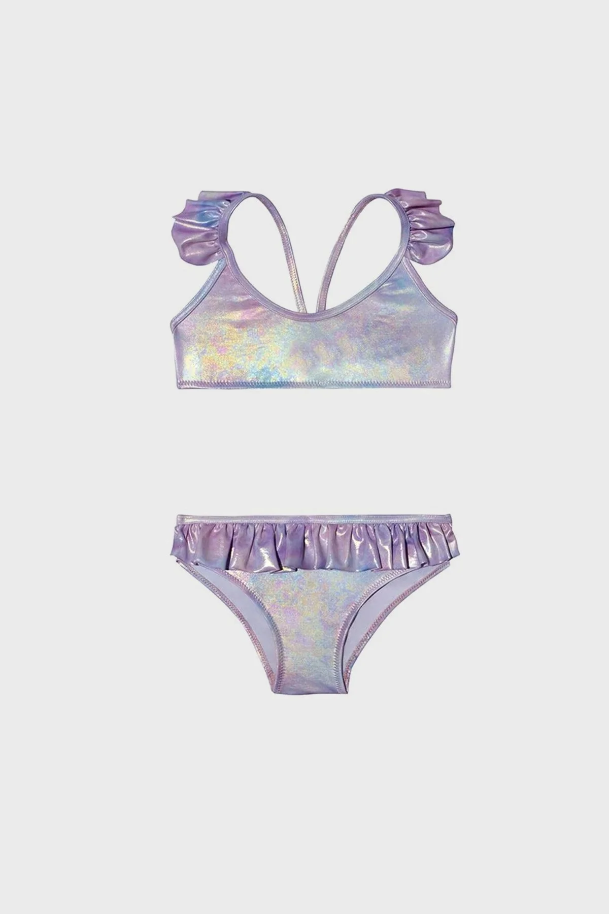 Slipstop Vanessa Kolay Kuruyan Uv Korumalı Parlak Kız Çocuk Bikini SM22110239 PEMBE - 1