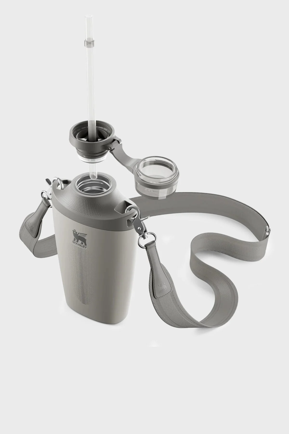 Stanley The Stanley Cross Bottle 0.68L Askılı Unisex Termos 10-12306 Gri - 5