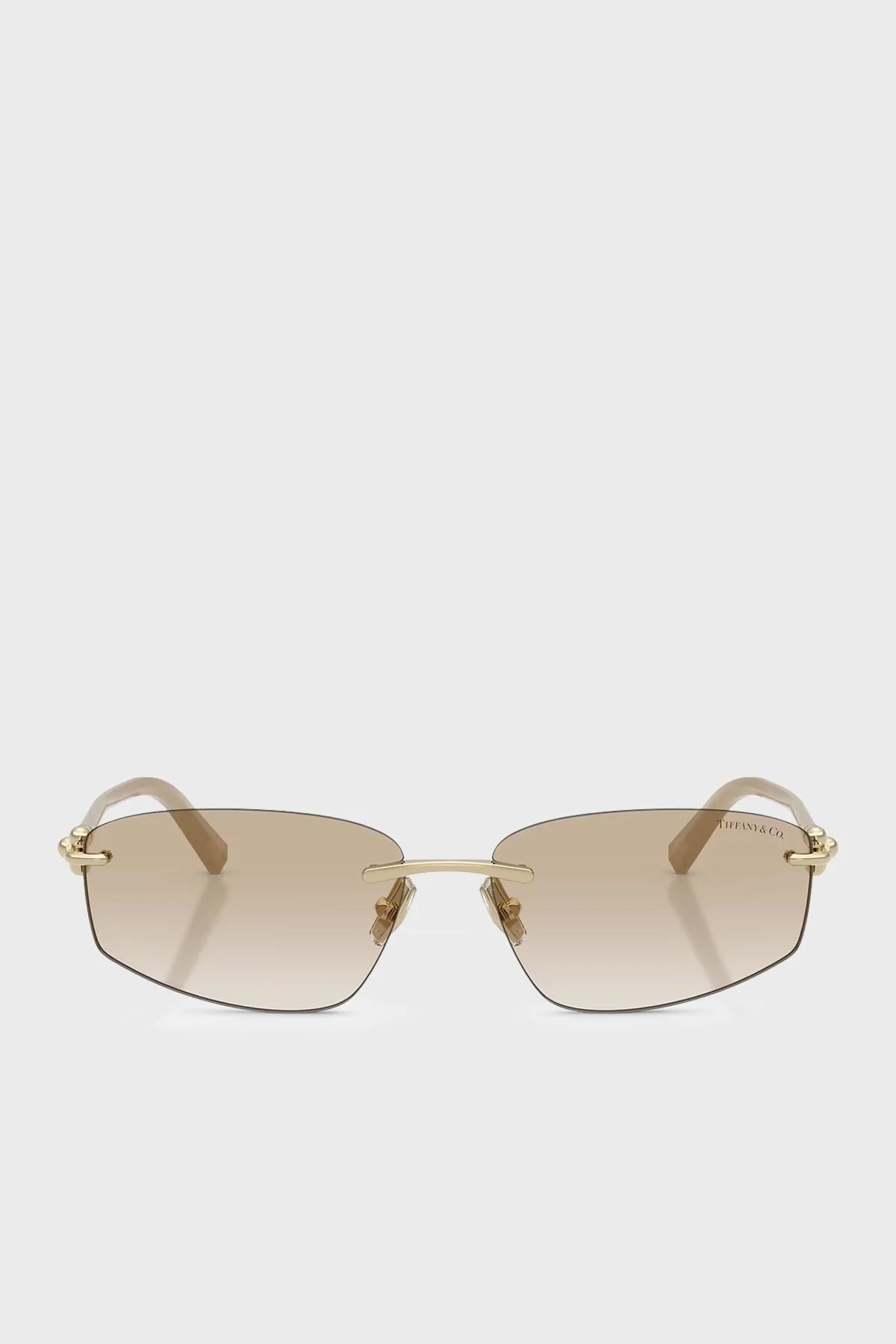 Tiffany&Co Logolu Asimetrik Güneş Unisex Gözlük 0TF3114 602111 59 Altın - 2