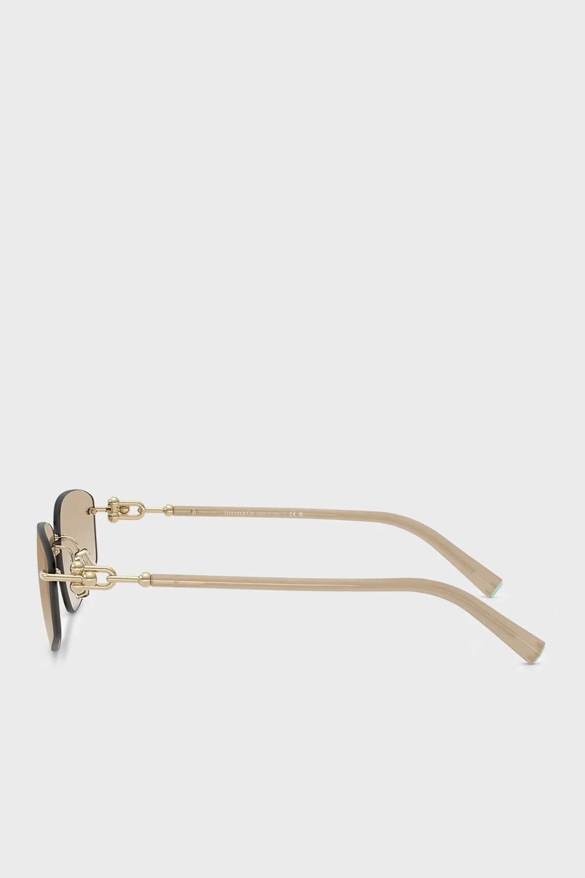 Tiffany&Co Logolu Asimetrik Güneş Unisex Gözlük 0TF3114 602111 59 Altın - 3