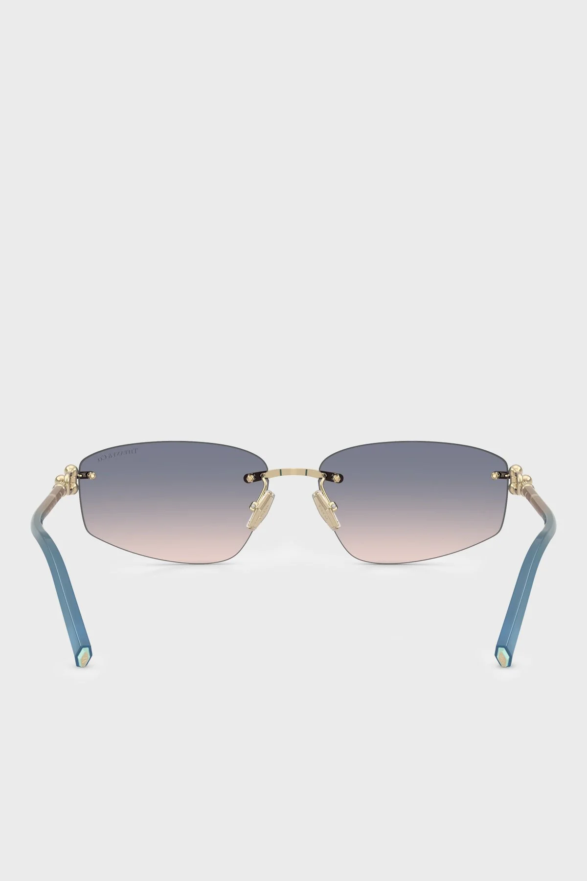 Tiffany&Co Logolu Asimetrik Güneş Unisex Gözlük 0TF3114 619116 59 Altın - 3