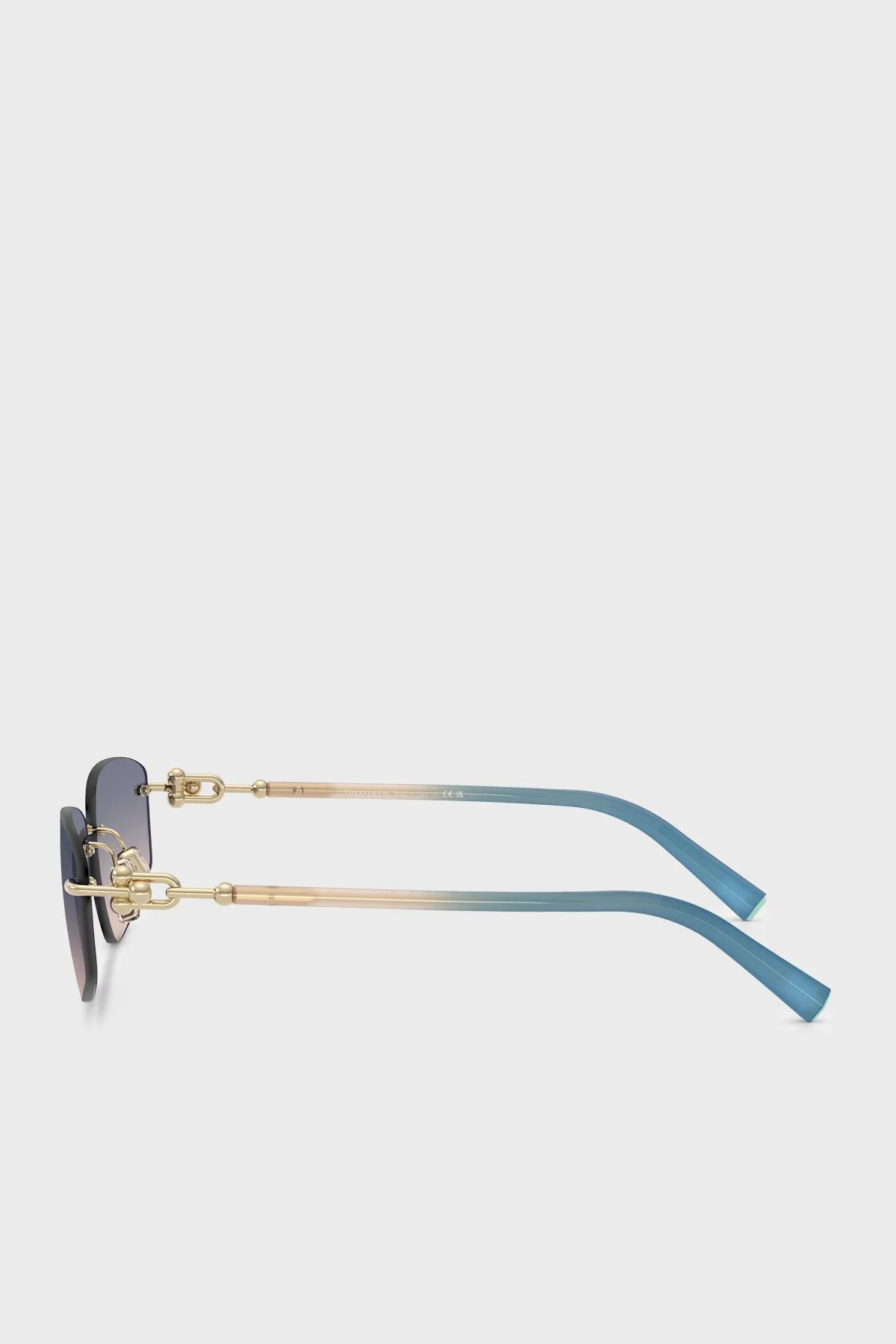 Tiffany&Co Logolu Asimetrik Güneş Unisex Gözlük 0TF3114 619116 59 Altın - 4