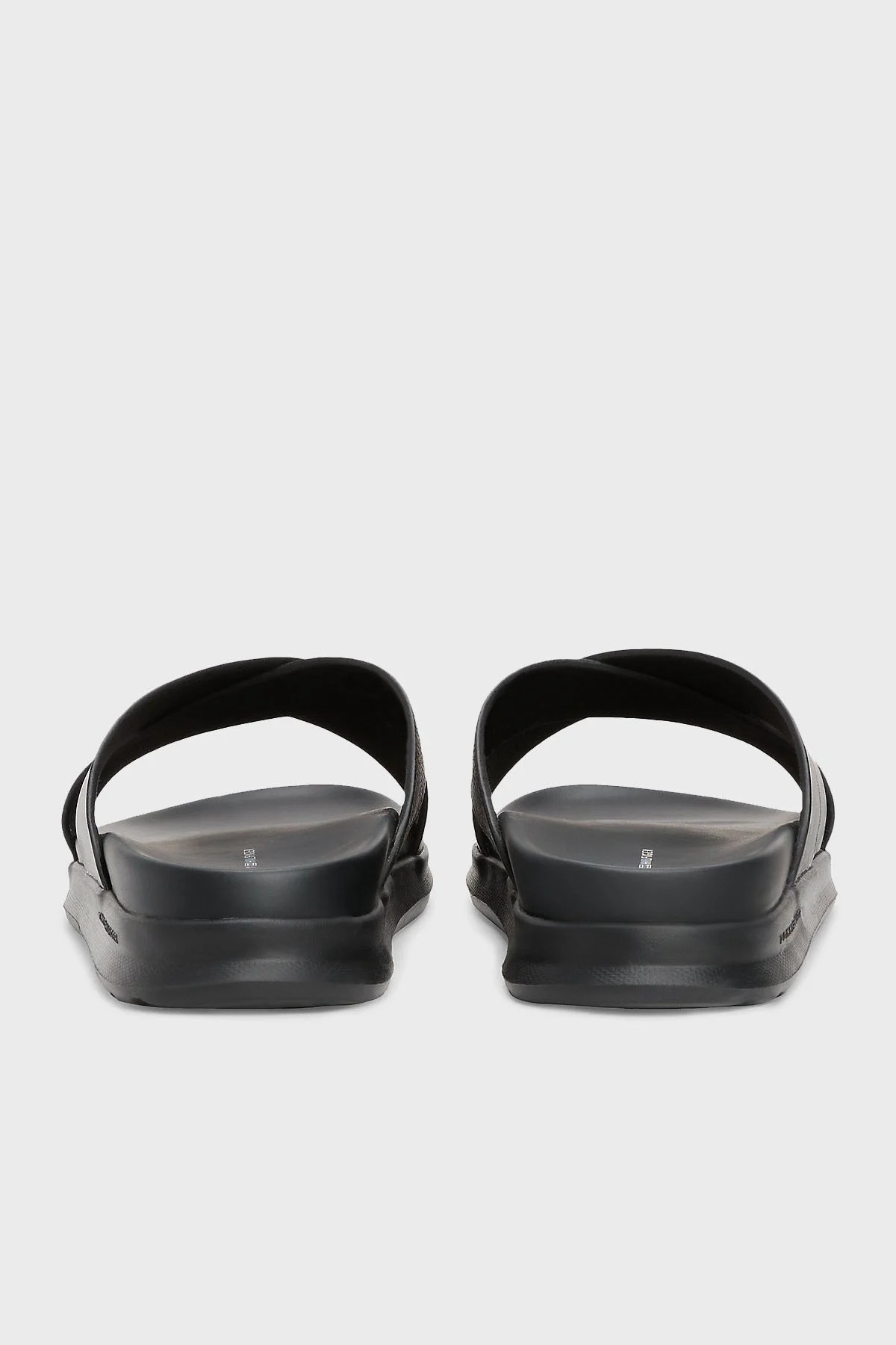 Tommy Hilfiger % 100 Deri Çapraz Çift Bantlı Erkek Sandalet FM0FM05358 BDS SİYAH - 6