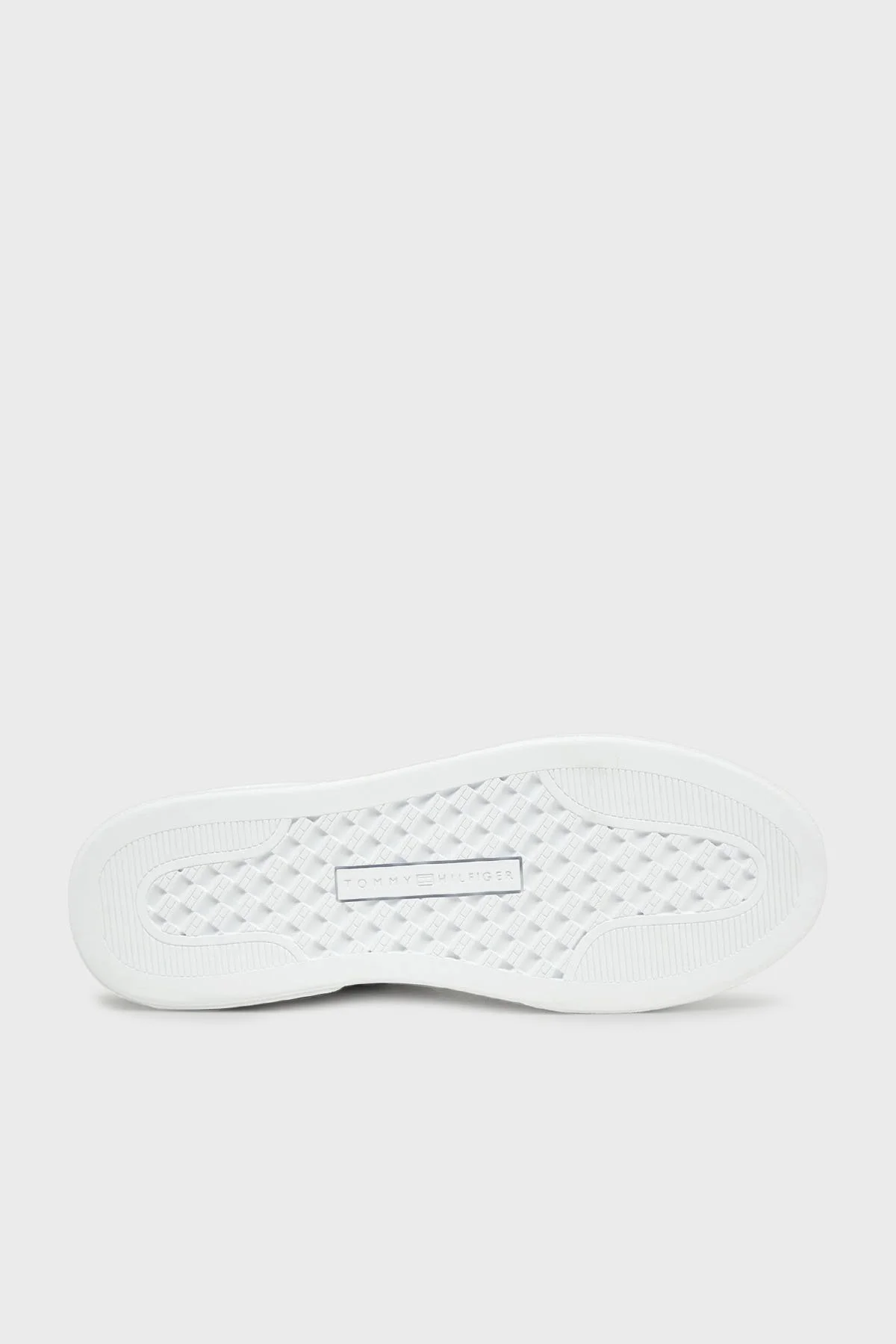 Tommy Hilfiger % 100 Deri Logolu Sneaker Bayan Ayakkabı FW0FW08642 YBS BEYAZ - 10