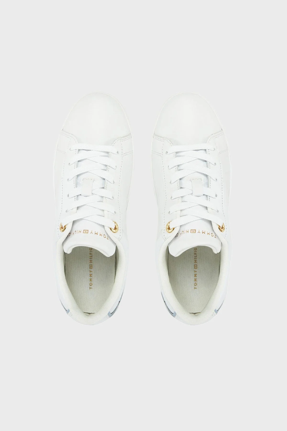 Tommy Hilfiger % 100 Deri Logolu Sneaker Kadın Ayakkabı FW0FW08642 YBS BEYAZ - 3
