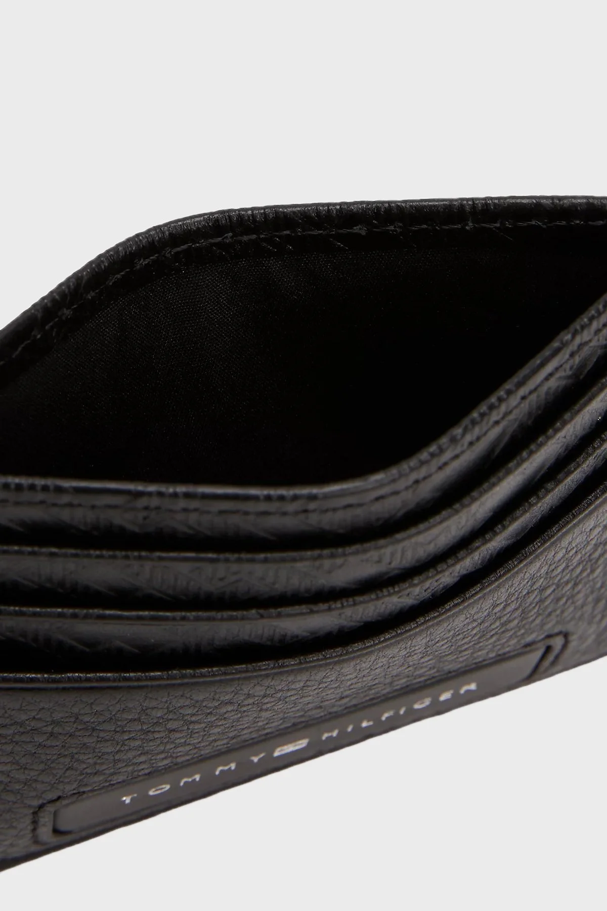 Tommy Hilfiger % 100 Deri Monogram Logo Baskılı Erkek Kartlık AM0AM13250 BDS SİYAH - 3