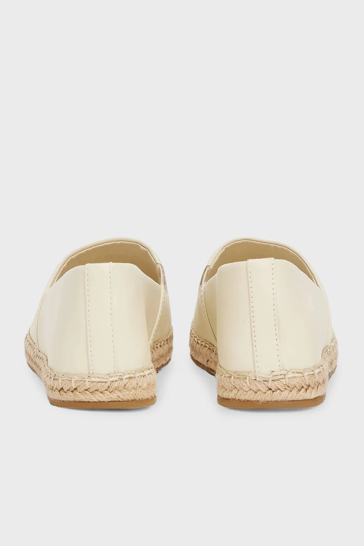 Tommy Hilfiger % 100 Deri Yuvarlak Burun Bayan Espadril FW0FW08540 ACJ BEJ - 6