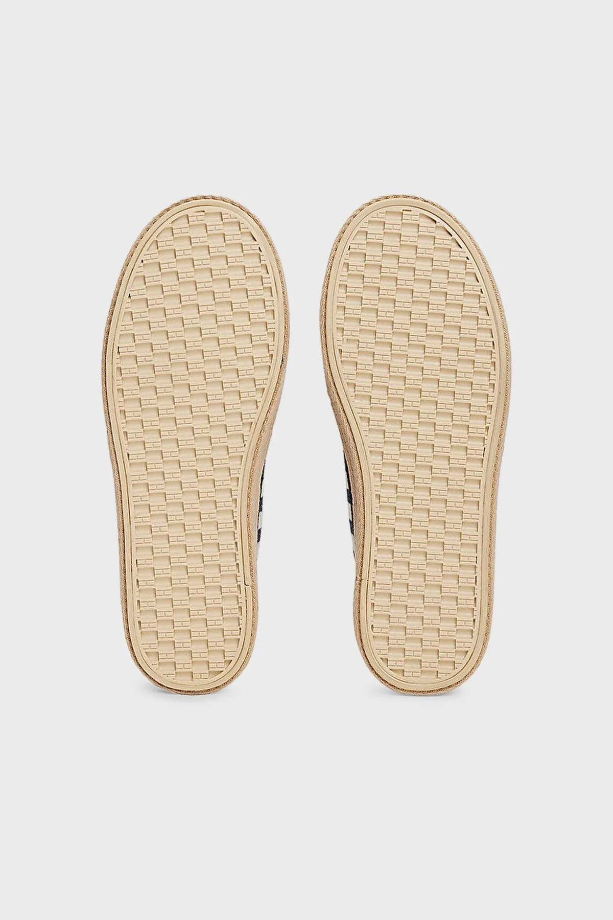 Tommy Hilfiger % 100 Pamuk Çizgili Sneaker Bayan Ayakkabı FW0FW08646 0GZ BEYAZ-MAVİ - 7