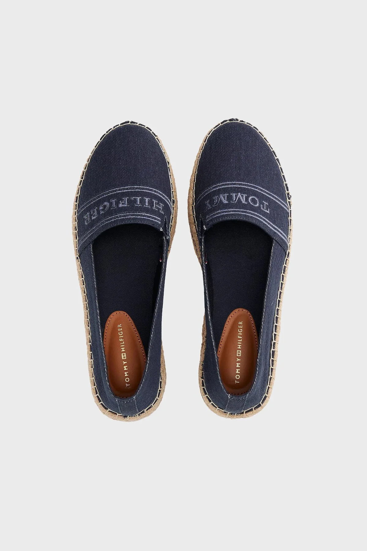 Tommy Hilfiger % 100 Pamuk Platform Taban Kadın Espadril FW0FW08543 DW6 LACİVERT - 5