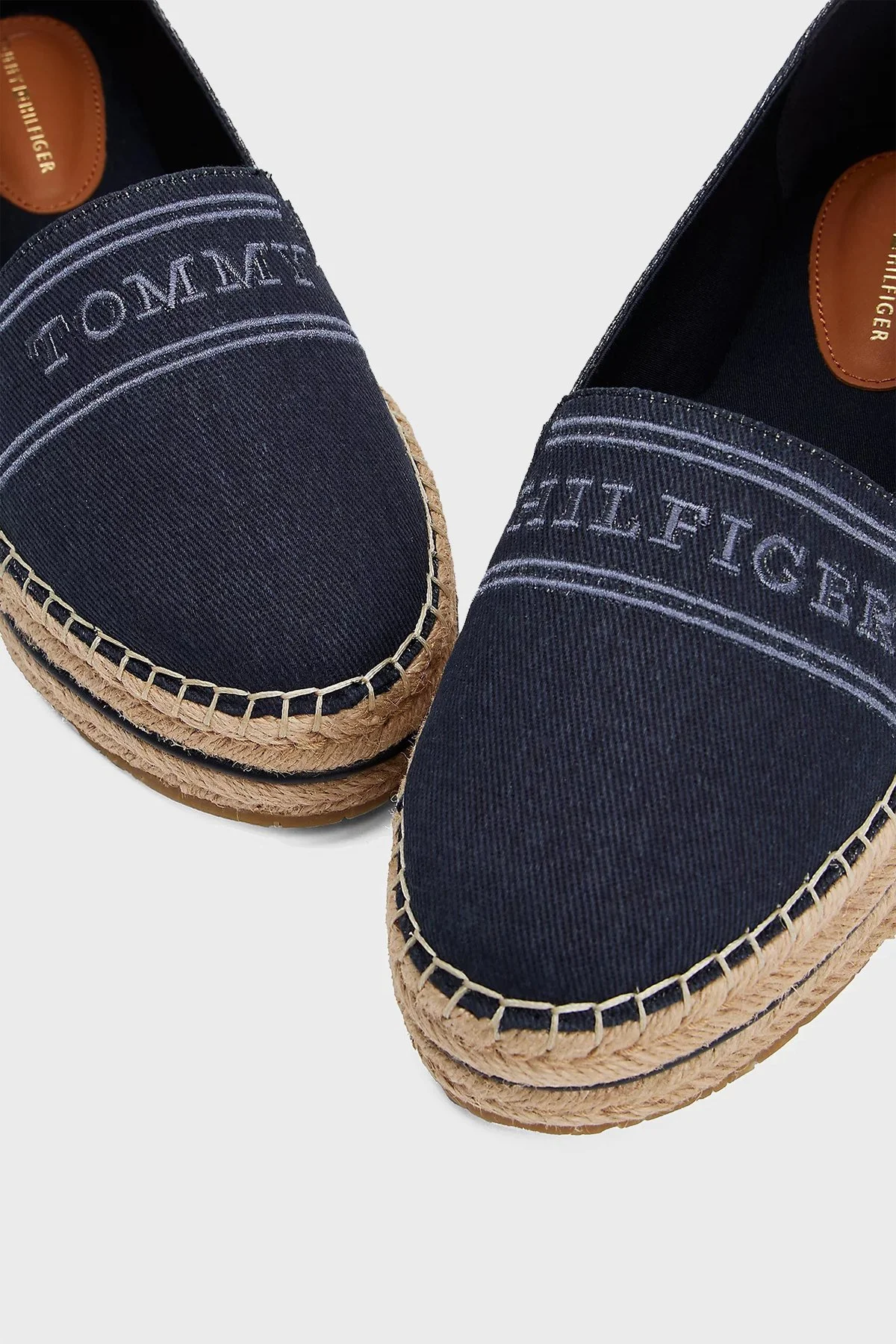 Tommy Hilfiger % 100 Pamuk Platform Taban Kadın Espadril FW0FW08543 DW6 LACİVERT - 6