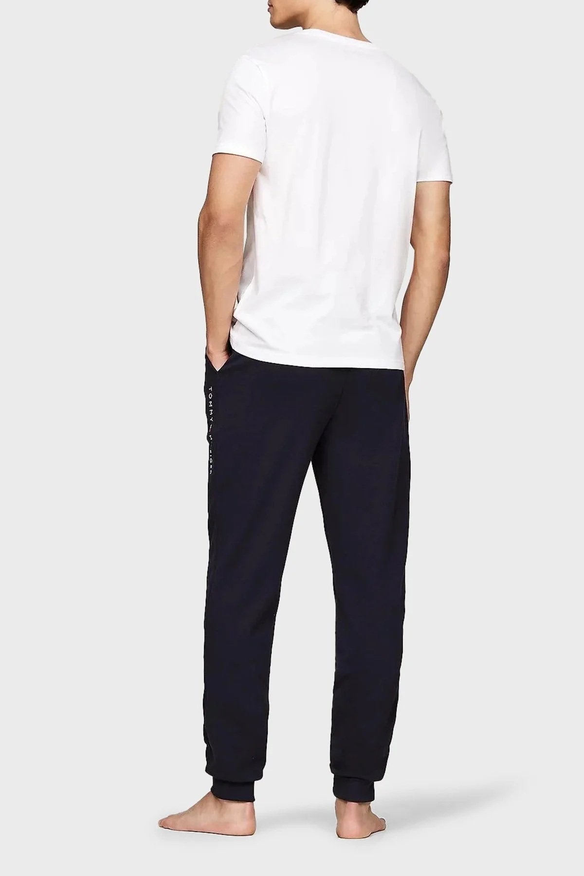 Tommy Hilfiger % 100 Pamuk Regular Fit Bisiklet Yaka 3 Pack Erkek T Shirt UM0UM03379 05E BEYAZ - 3