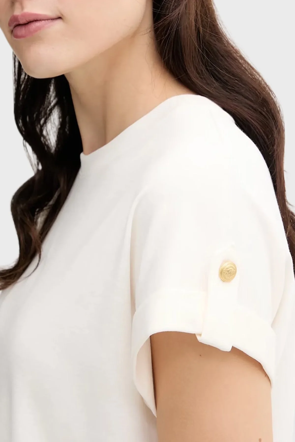 Tommy Hilfiger % 100 Pamuk Regular Fit Bisiklet Yaka Bayan T Shirt WW0WW45628 YA8 BEYAZ - 4