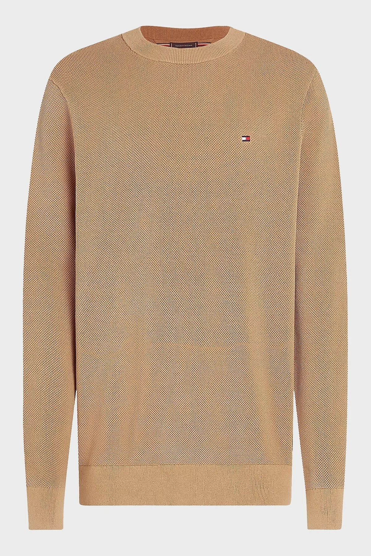 Tommy Hilfiger % 100 Pamuk Regular Fit Bisiklet Yaka Erkek Kazak MW0MW36347 RBC KOYU HAKİ - 10