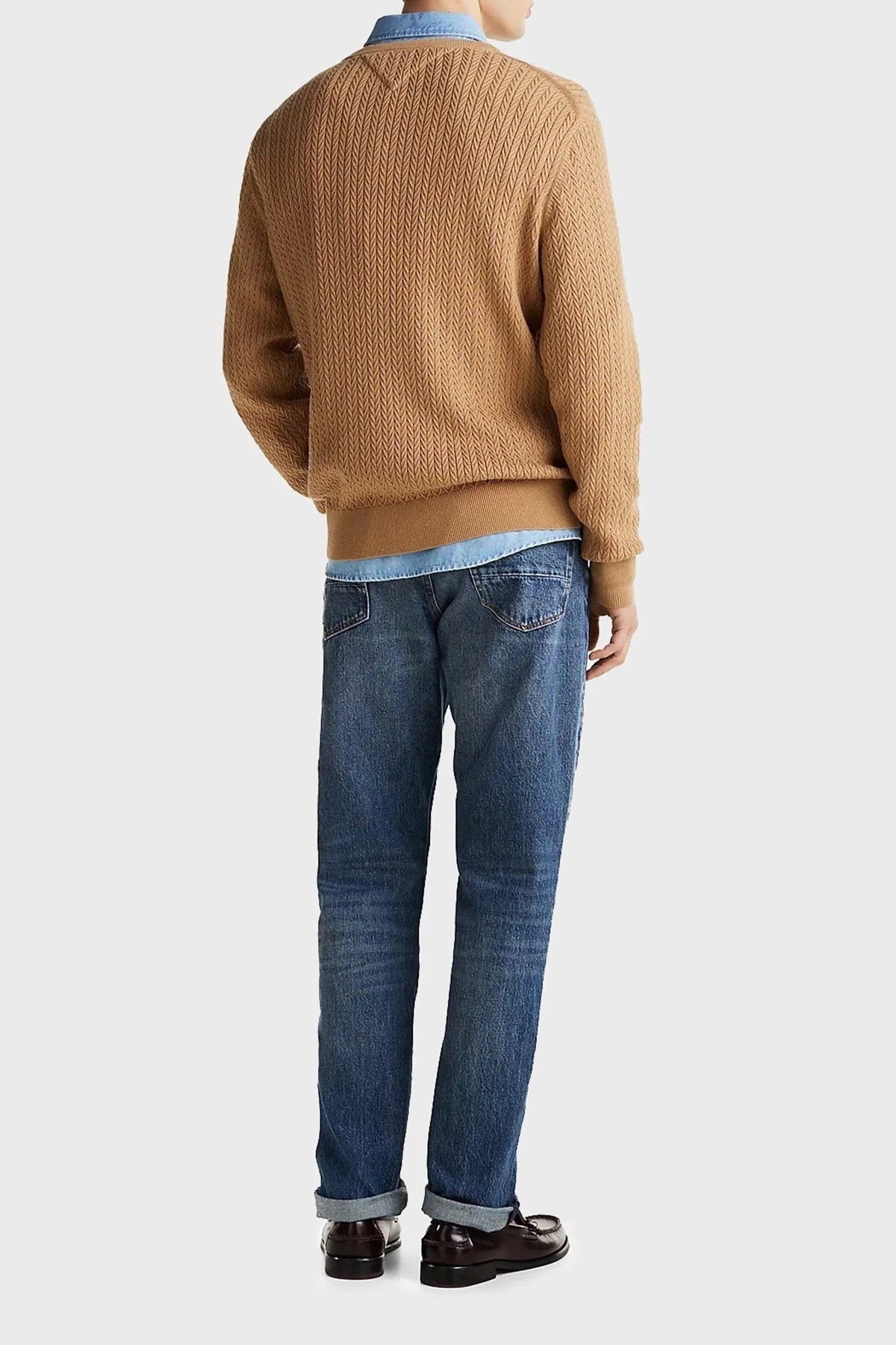 Tommy Hilfiger % 100 Pamuk Regular Fit Bisiklet Yaka Erkek Kazak MW0MW37400 RBC KOYU HAKİ - 8