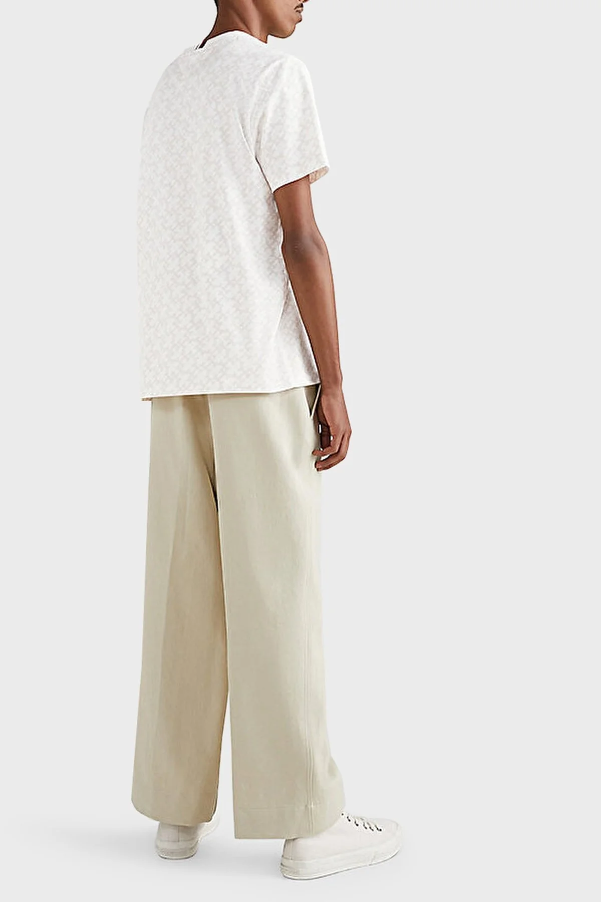 Tommy Hilfiger % 100 Pamuk Regular Fit Bisiklet Yaka Erkek T Shirt MW0MW30056 0F4 BEJ - 4