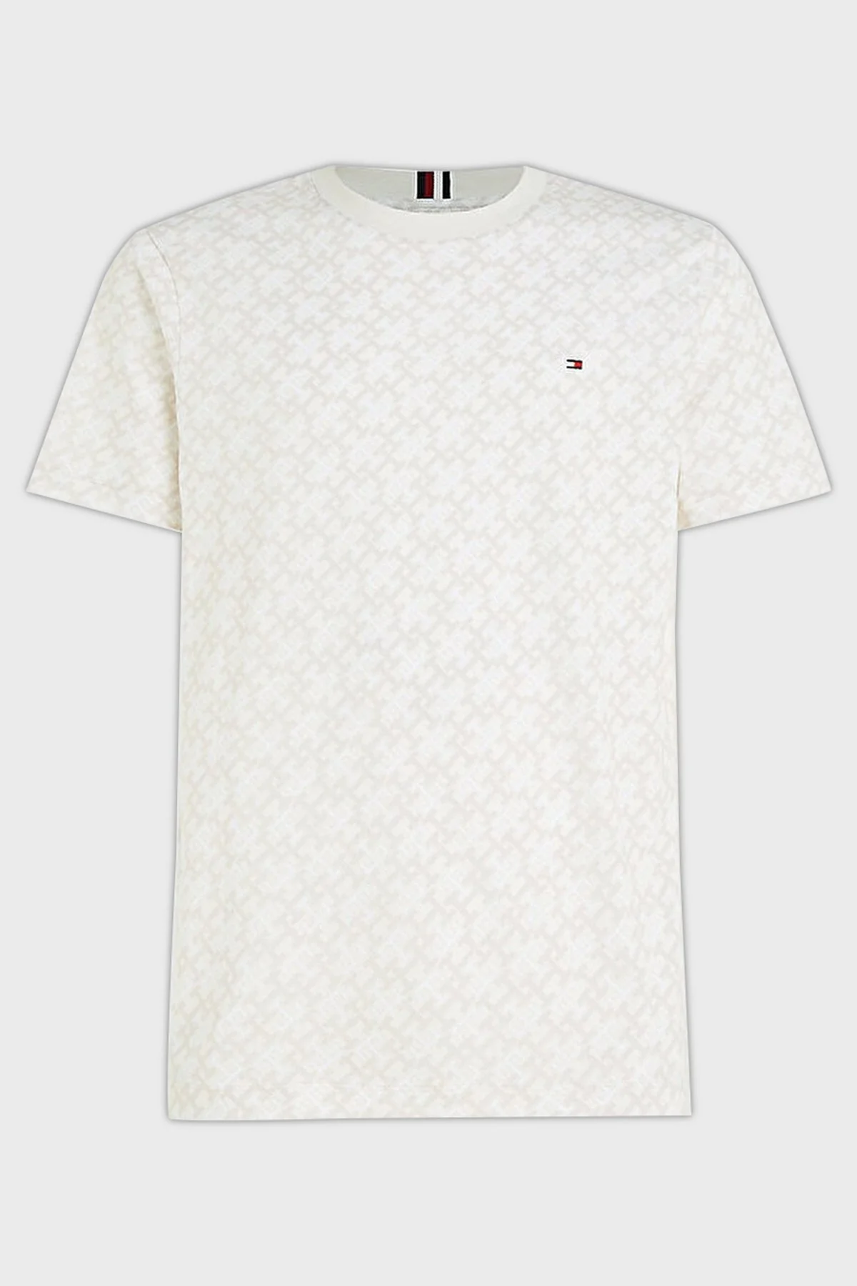 Tommy Hilfiger % 100 Pamuk Regular Fit Bisiklet Yaka Erkek T Shirt MW0MW30056 0F4 BEJ - 5