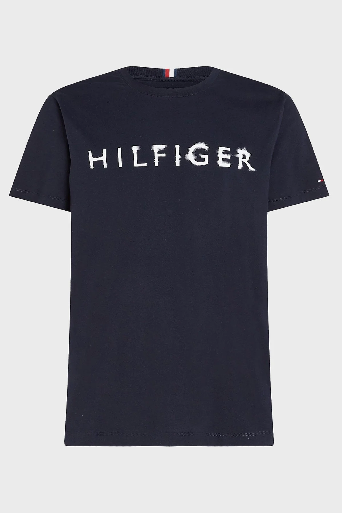 Tommy Hilfiger % 100 Pamuk Regular Fit Bisiklet Yaka Erkek T Shirt MW0MW31518 DW5 LACİVERT - 5