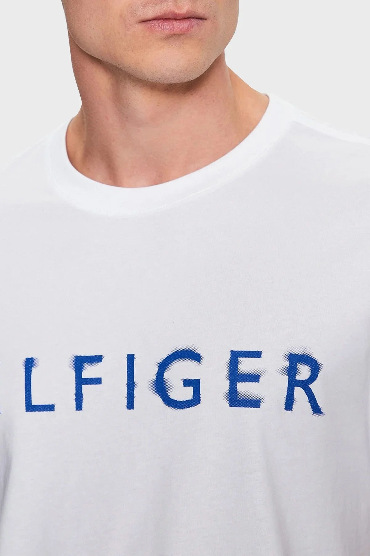 Tommy Hilfiger % 100 Pamuk Regular Fit Bisiklet Yaka Erkek T Shirt MW0MW31518 YBR BEYAZ - 3