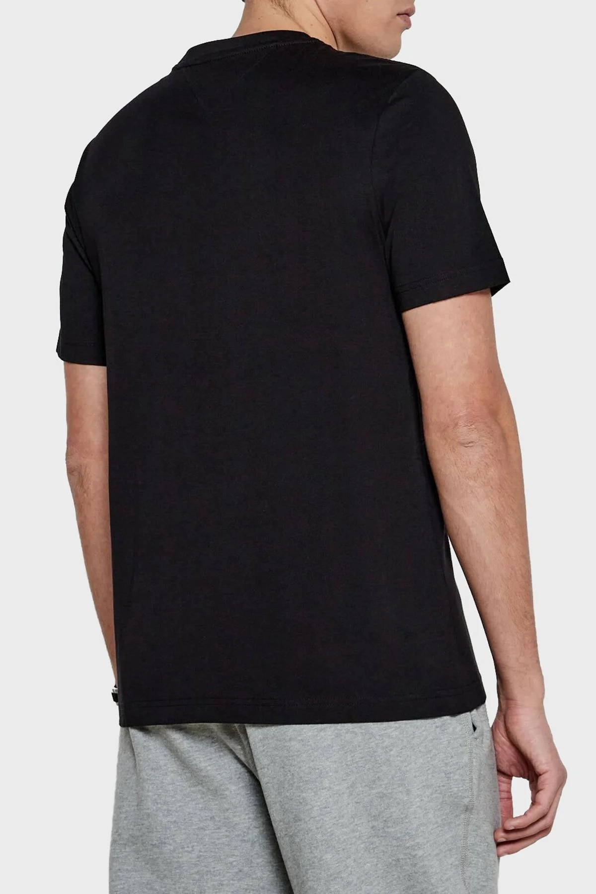 Tommy Hilfiger % 100 Pamuk Regular Fit Bisiklet Yaka Erkek T Shirt MW0MW37443 BDS SİYAH - 7