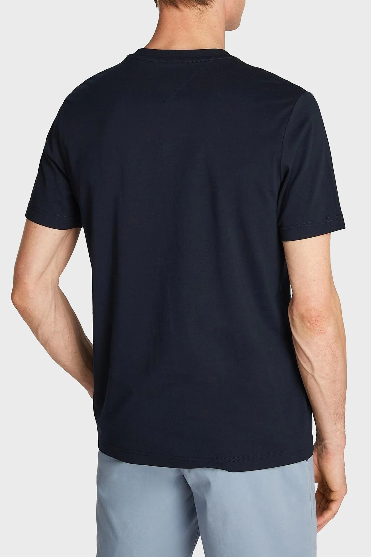 Tommy Hilfiger % 100 Pamuk Regular Fit Bisiklet Yaka Erkek T Shirt MW0MW37443 DW5 LACİVERT - 3