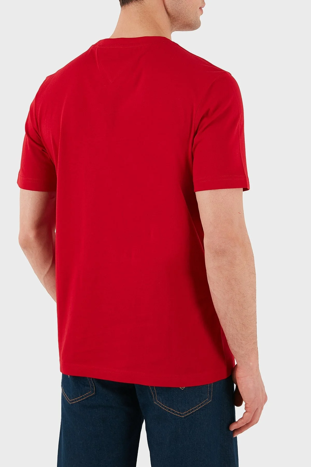 Tommy Hilfiger % 100 Pamuk Regular Fit Bisiklet Yaka Erkek T Shirt MW0MW37443 XLD KIRMIZI - 7