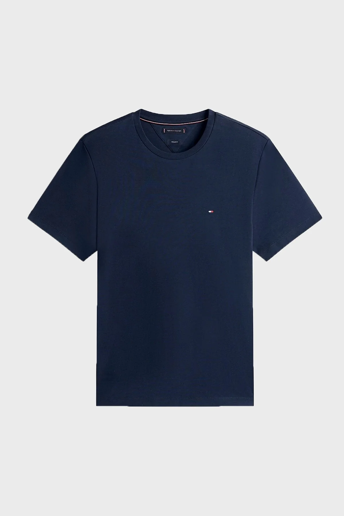 Tommy Hilfiger % 100 Pamuk Regular Fit Bisiklet Yaka Erkek T Shirt MW0MW37508 DW5 LACİVERT - 10