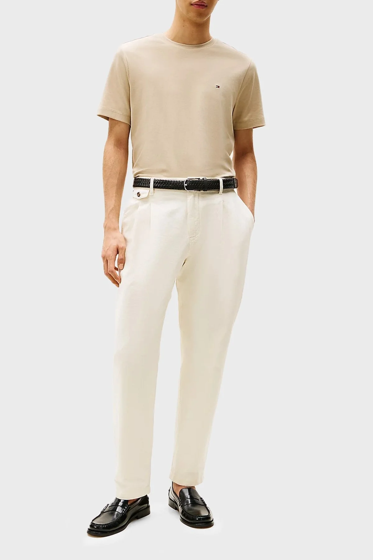 Tommy Hilfiger % 100 Pamuk Regular Fit Bisiklet Yaka Erkek T Shirt MW0MW37508 RBT KUM - 7