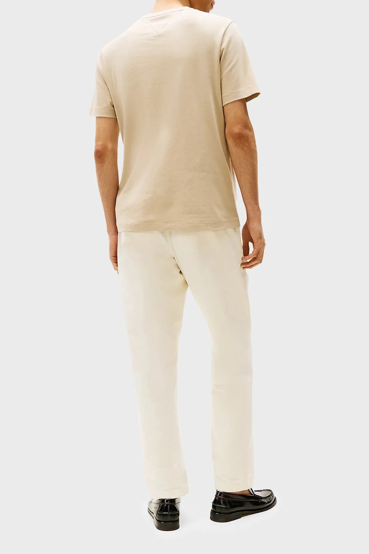 Tommy Hilfiger % 100 Pamuk Regular Fit Bisiklet Yaka Erkek T Shirt MW0MW37508 RBT KUM - 8