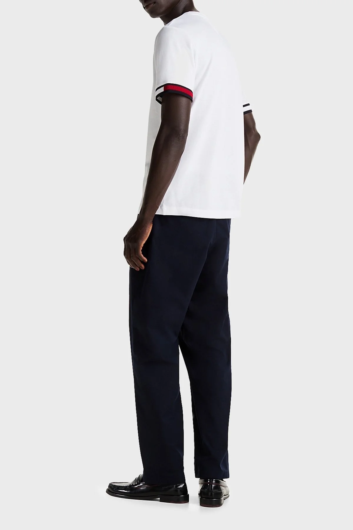 Tommy Hilfiger % 100 Pamuk Regular Fit Bisiklet Yaka Erkek T Shirt MW0MW38078 YBR BEYAZ - 2