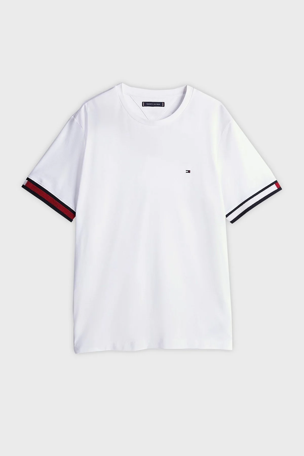 Tommy Hilfiger % 100 Pamuk Regular Fit Bisiklet Yaka Erkek T Shirt MW0MW38078 YBR BEYAZ - 5