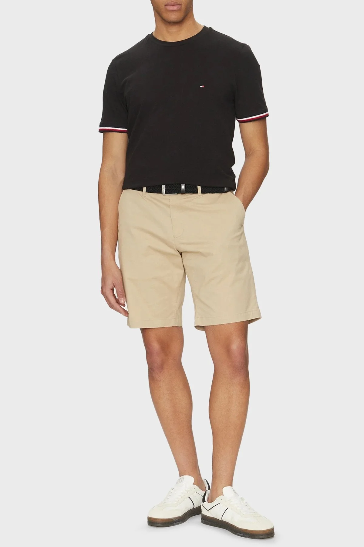Tommy Hilfiger % 100 Pamuk Regular Fit Bisiklet Yaka Erkek T Shirt MW0MW38630 BDS SİYAH - 7