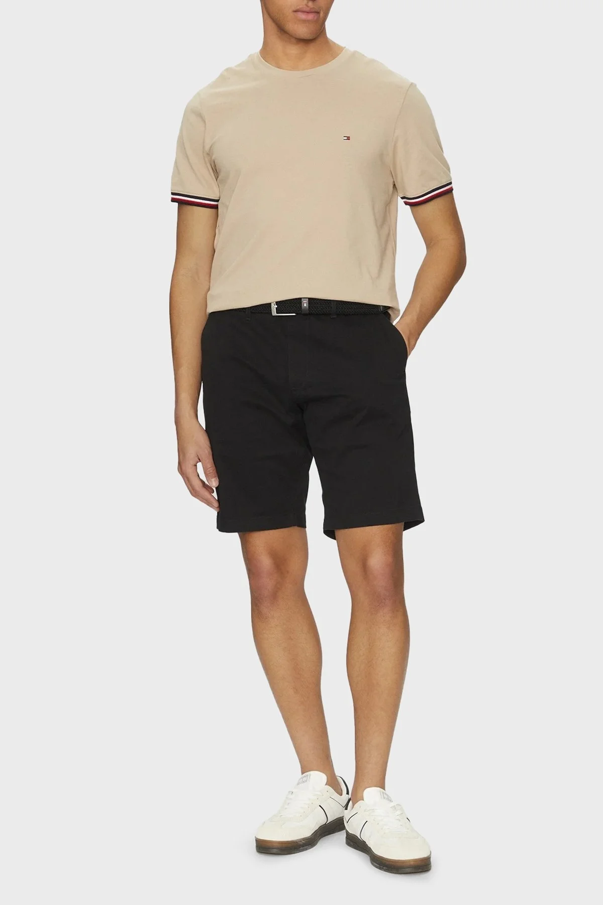 Tommy Hilfiger % 100 Pamuk Regular Fit Bisiklet Yaka Erkek T Shirt MW0MW38630 RBT KUM - 7