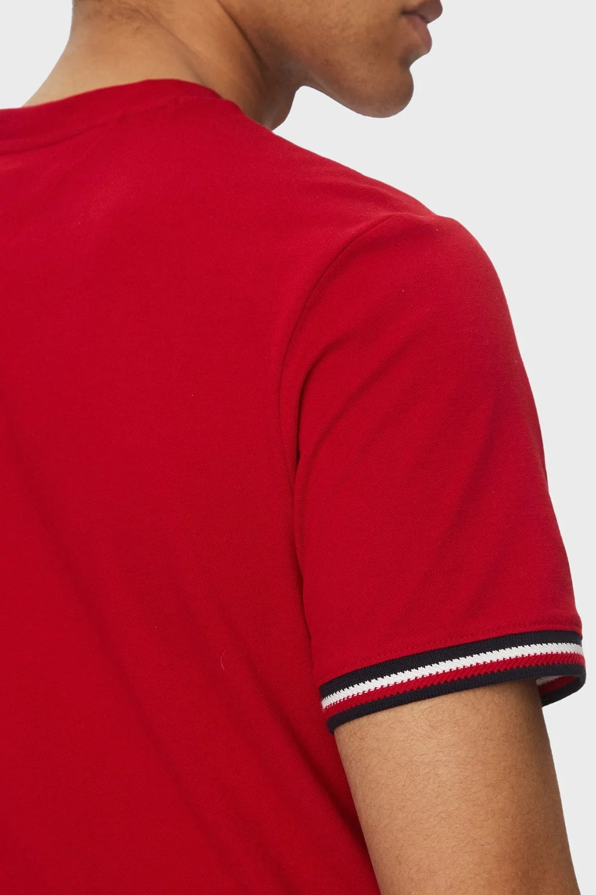 Tommy Hilfiger % 100 Pamuk Regular Fit Bisiklet Yaka Erkek T Shirt MW0MW38630 XLD KIRMIZI - 10