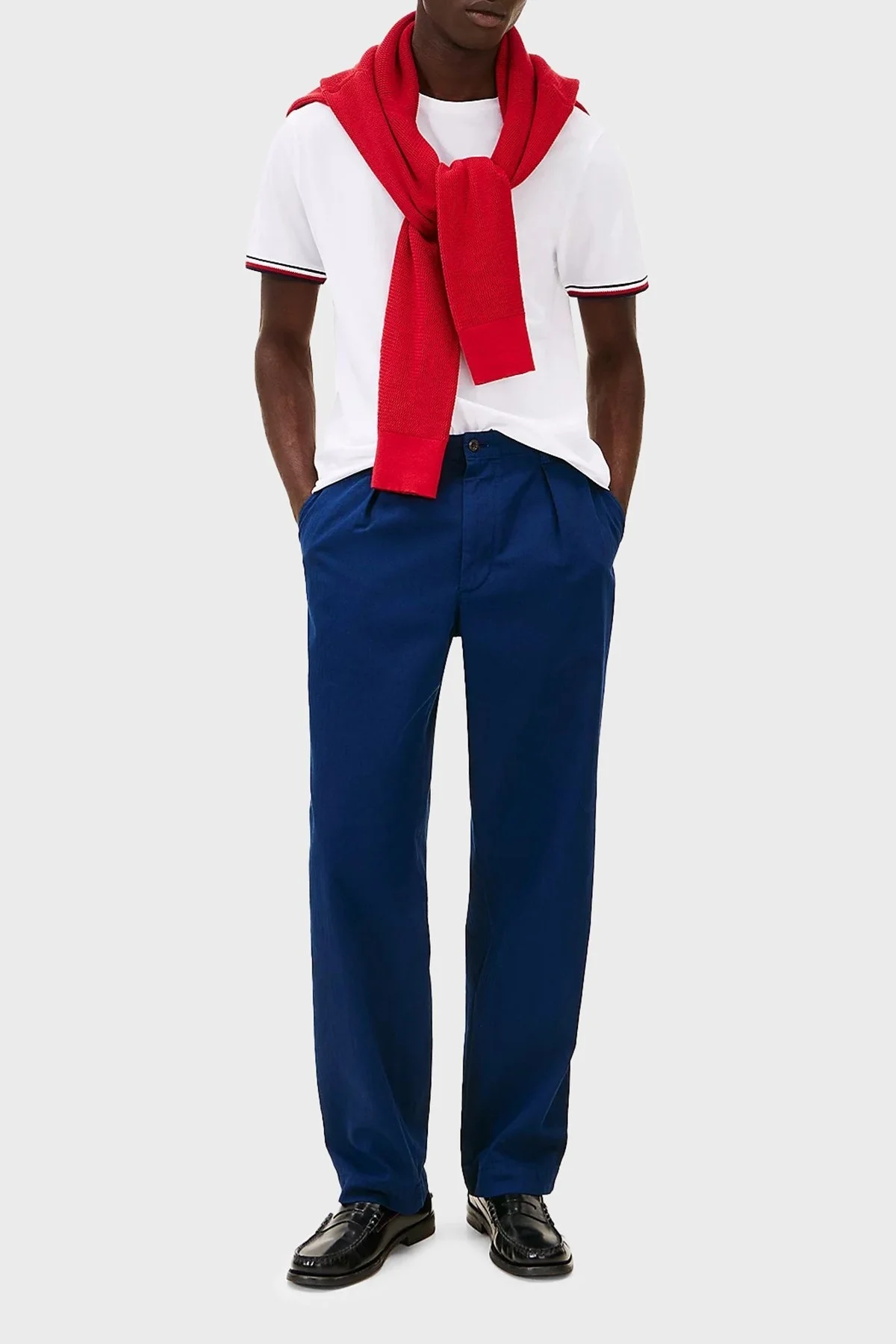 Tommy Hilfiger % 100 Pamuk Regular Fit Bisiklet Yaka Erkek T Shirt MW0MW38630 YBR BEYAZ - 8